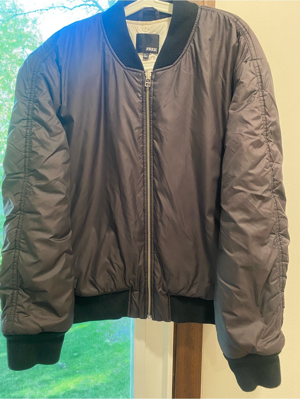 Wilfred Free Aritzia Black Bomber Jacket